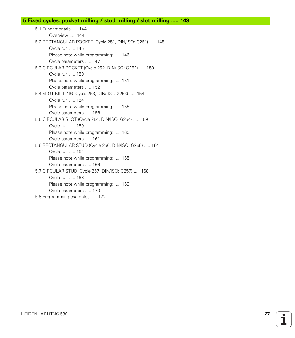 HEIDENHAIN iTNC 530 (34049x-08) Cycle programming User Manual | Page 27 / 527