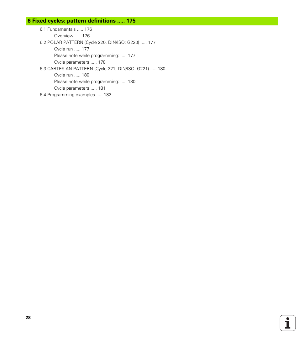 HEIDENHAIN iTNC 530 (34049x-08) Cycle programming User Manual | Page 28 / 527