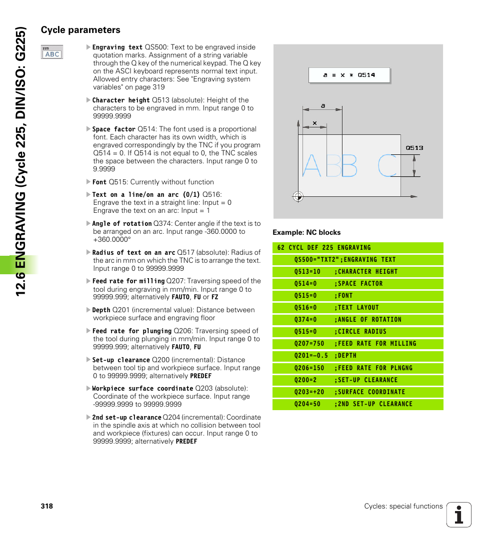 Cycle parameters | HEIDENHAIN iTNC 530 (34049x-08) Cycle programming User Manual | Page 318 / 527