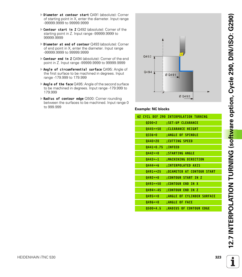 HEIDENHAIN iTNC 530 (34049x-08) Cycle programming User Manual | Page 323 / 527