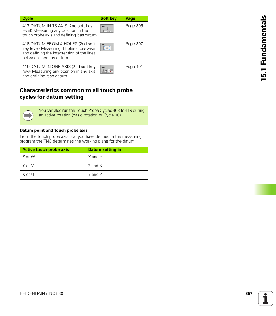 1 fundamentals | HEIDENHAIN iTNC 530 (34049x-08) Cycle programming User Manual | Page 357 / 527