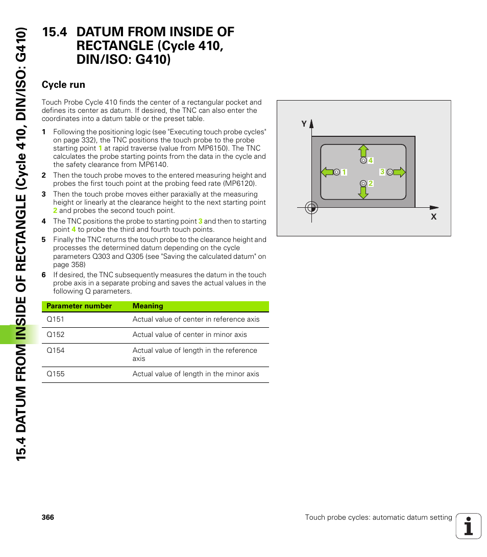 Cycle run | HEIDENHAIN iTNC 530 (34049x-08) Cycle programming User Manual | Page 366 / 527