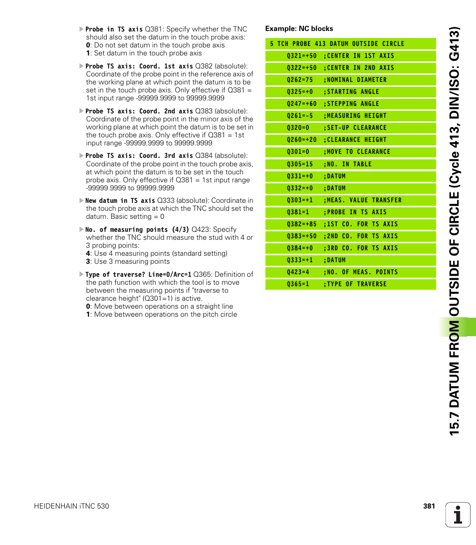 HEIDENHAIN iTNC 530 (34049x-08) Cycle programming User Manual | Page 381 / 527