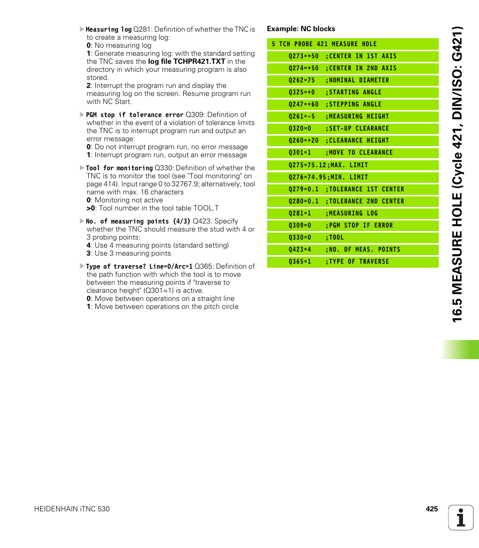 HEIDENHAIN iTNC 530 (34049x-08) Cycle programming User Manual | Page 425 / 527