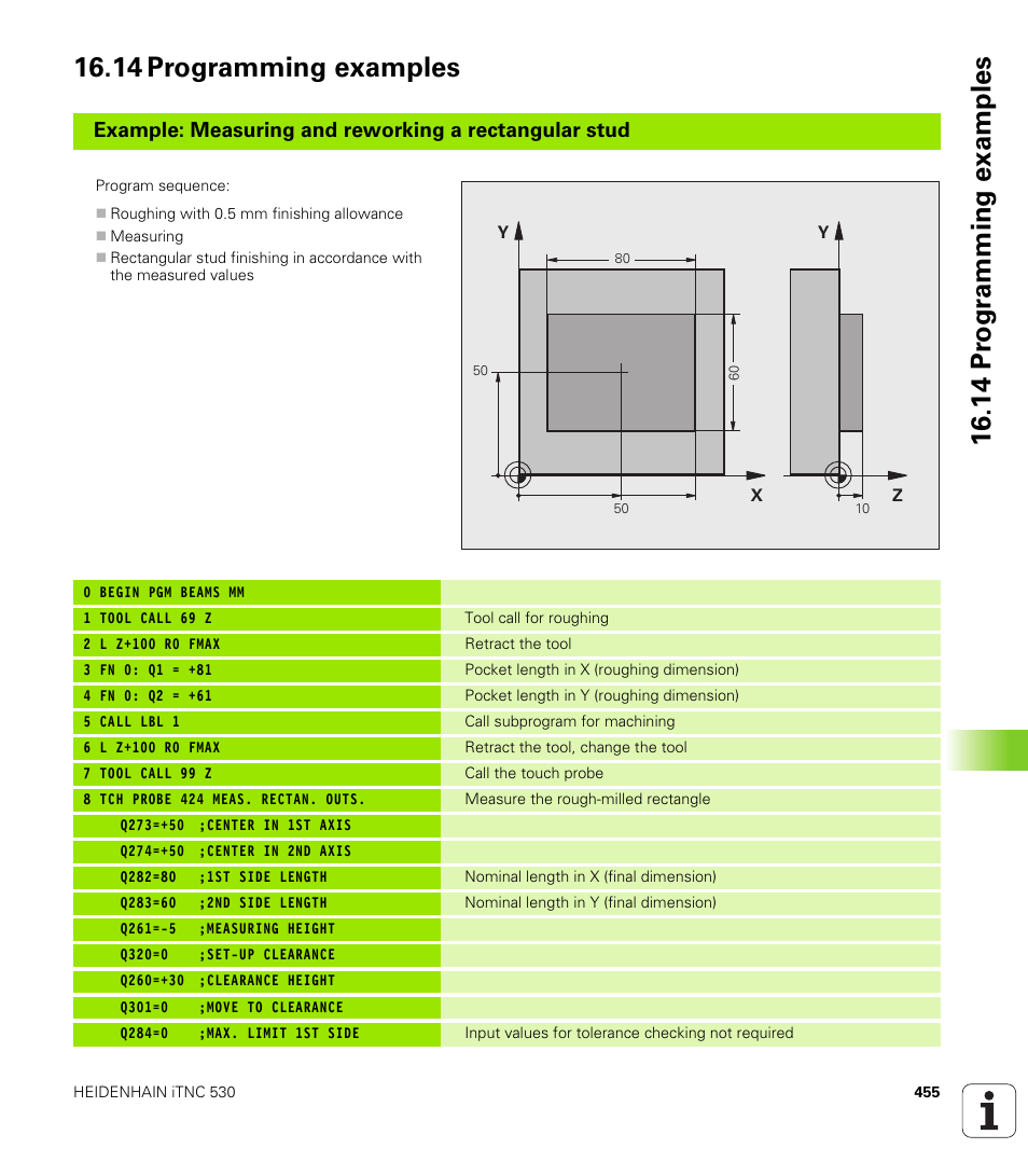 14 programming examples | HEIDENHAIN iTNC 530 (34049x-08) Cycle programming User Manual | Page 455 / 527