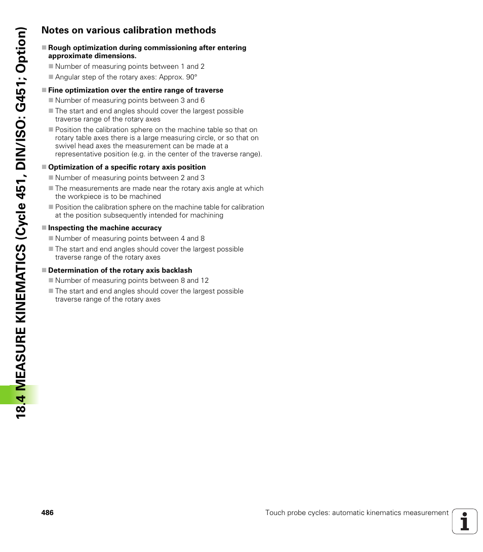 Notes on various calibration methods | HEIDENHAIN iTNC 530 (34049x-08) Cycle programming User Manual | Page 486 / 527