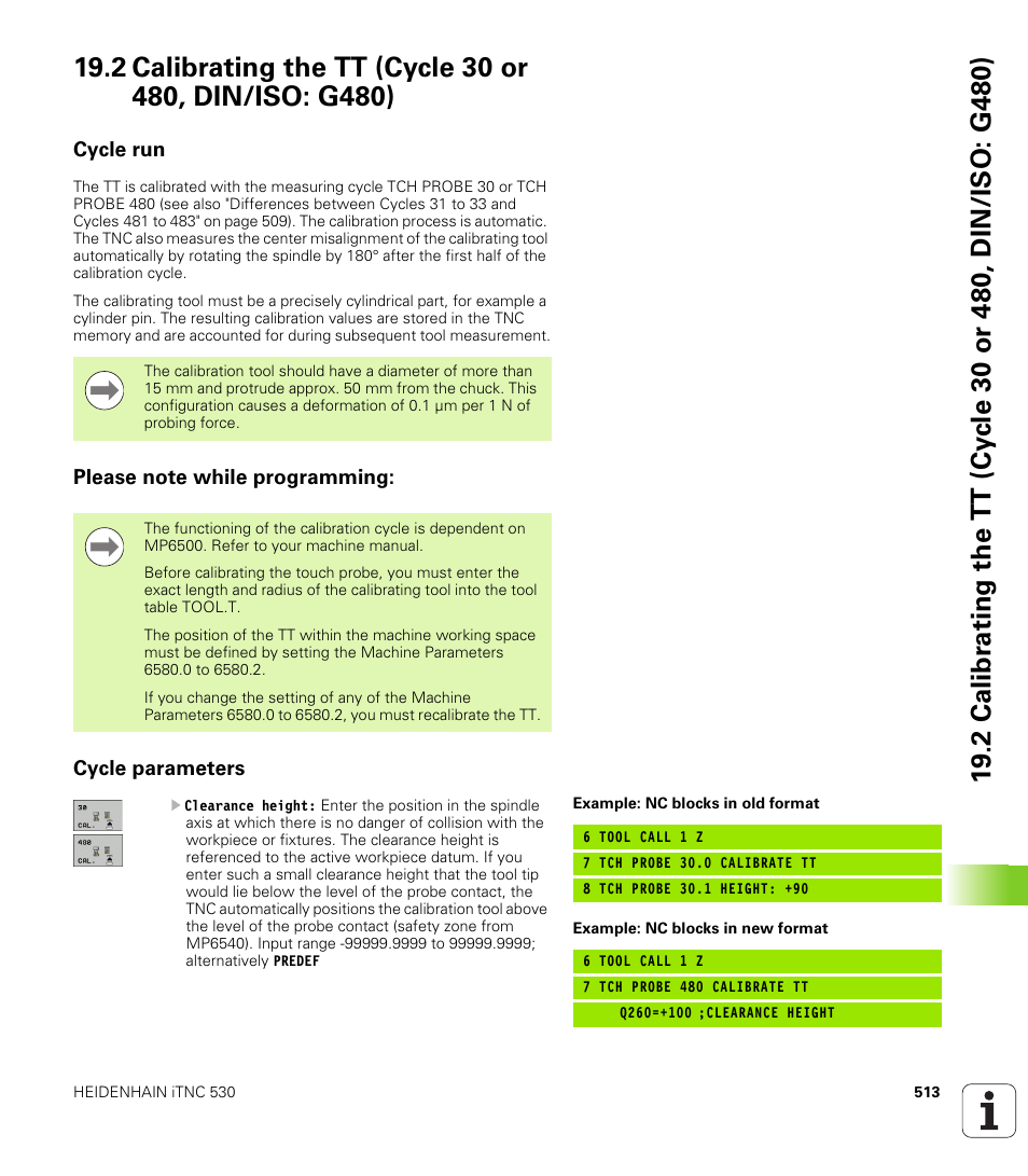 Cycle run, Please note while programming, Cycle parameters | HEIDENHAIN iTNC 530 (34049x-08) Cycle programming User Manual | Page 513 / 527
