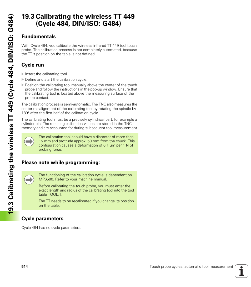 Fundamentals, Cycle run, Please note while programming | Cycle parameters | HEIDENHAIN iTNC 530 (34049x-08) Cycle programming User Manual | Page 514 / 527