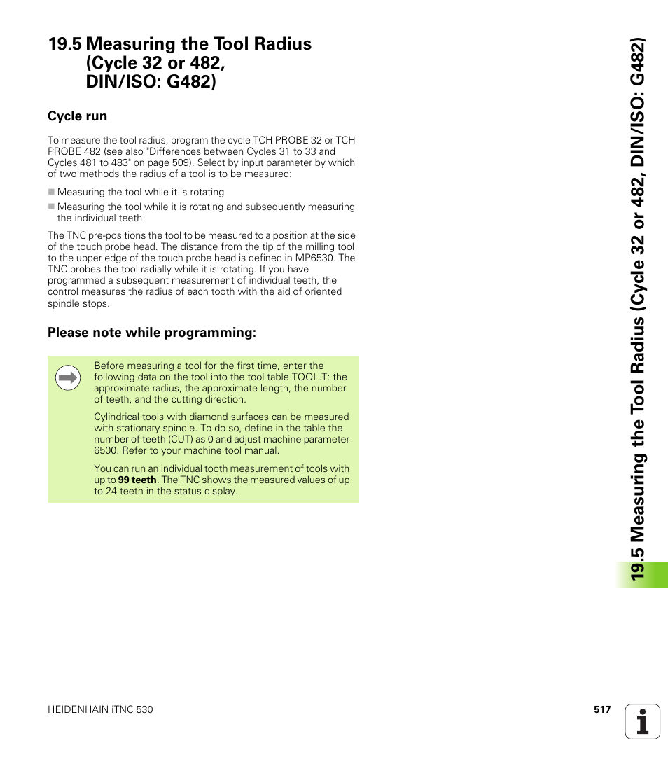 Cycle run, Please note while programming, Cycle run please note while programming | HEIDENHAIN iTNC 530 (34049x-08) Cycle programming User Manual | Page 517 / 527