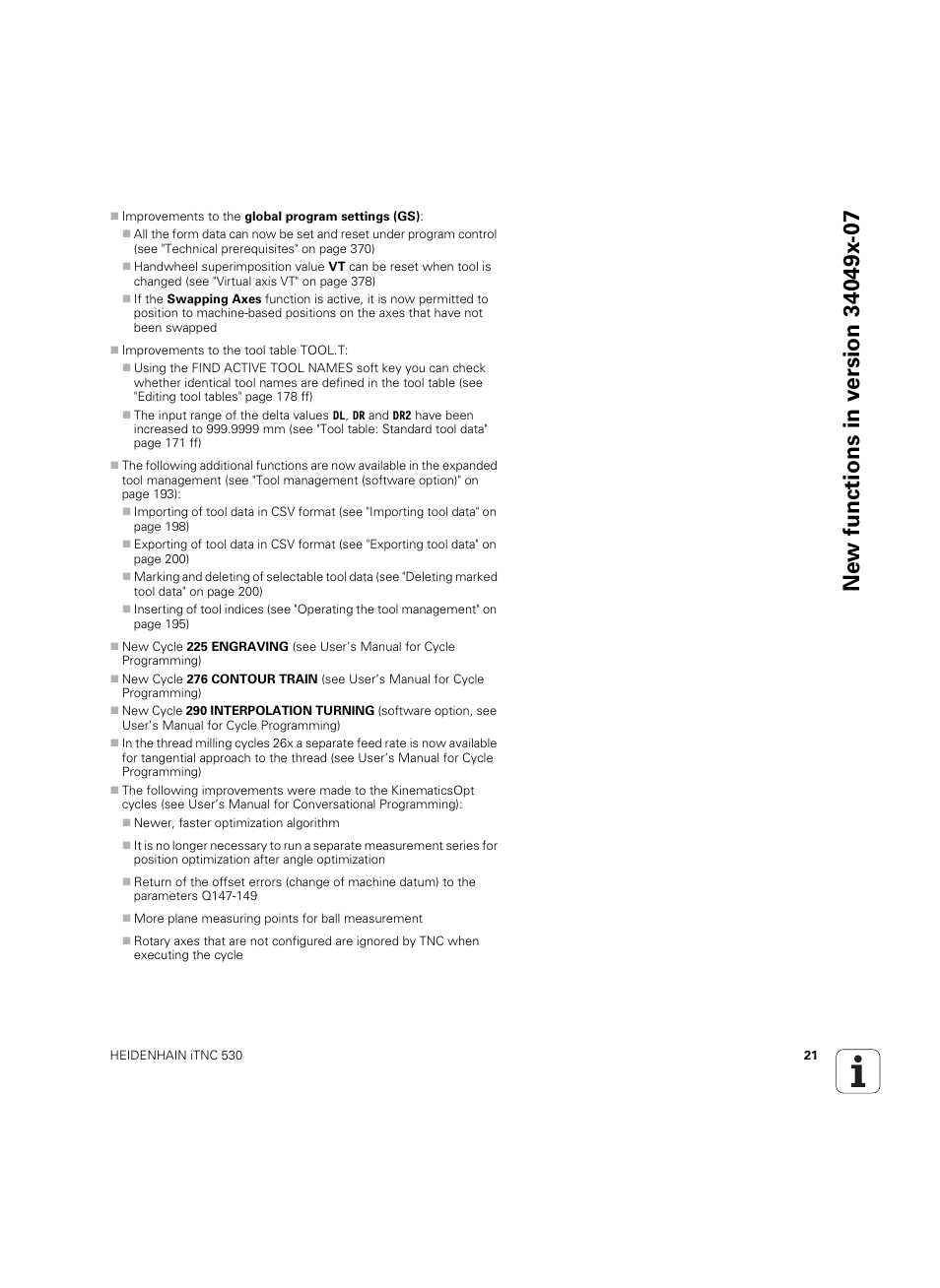 HEIDENHAIN iTNC 530 (34049x-08) ISO programming User Manual | Page 21 / 654