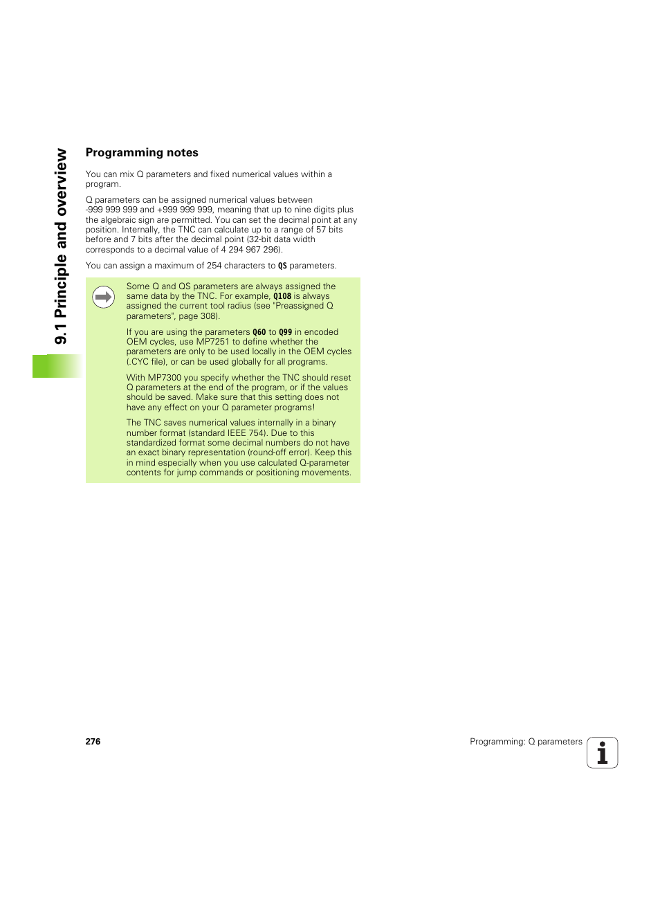 Programming notes, 1 pr inciple and o v erview | HEIDENHAIN iTNC 530 (34049x-08) ISO programming User Manual | Page 276 / 654