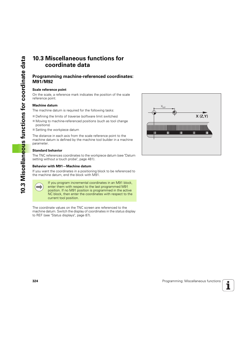 3 miscellaneous functions for coordinate data | HEIDENHAIN iTNC 530 (34049x-08) ISO programming User Manual | Page 324 / 654