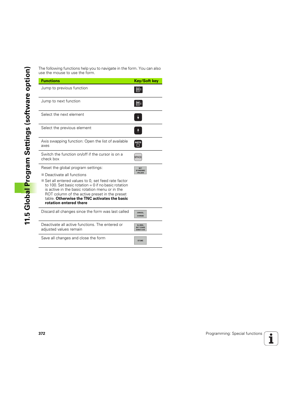 5 global pr ogr am set tings (sof tw ar e option) | HEIDENHAIN iTNC 530 (34049x-08) ISO programming User Manual | Page 372 / 654