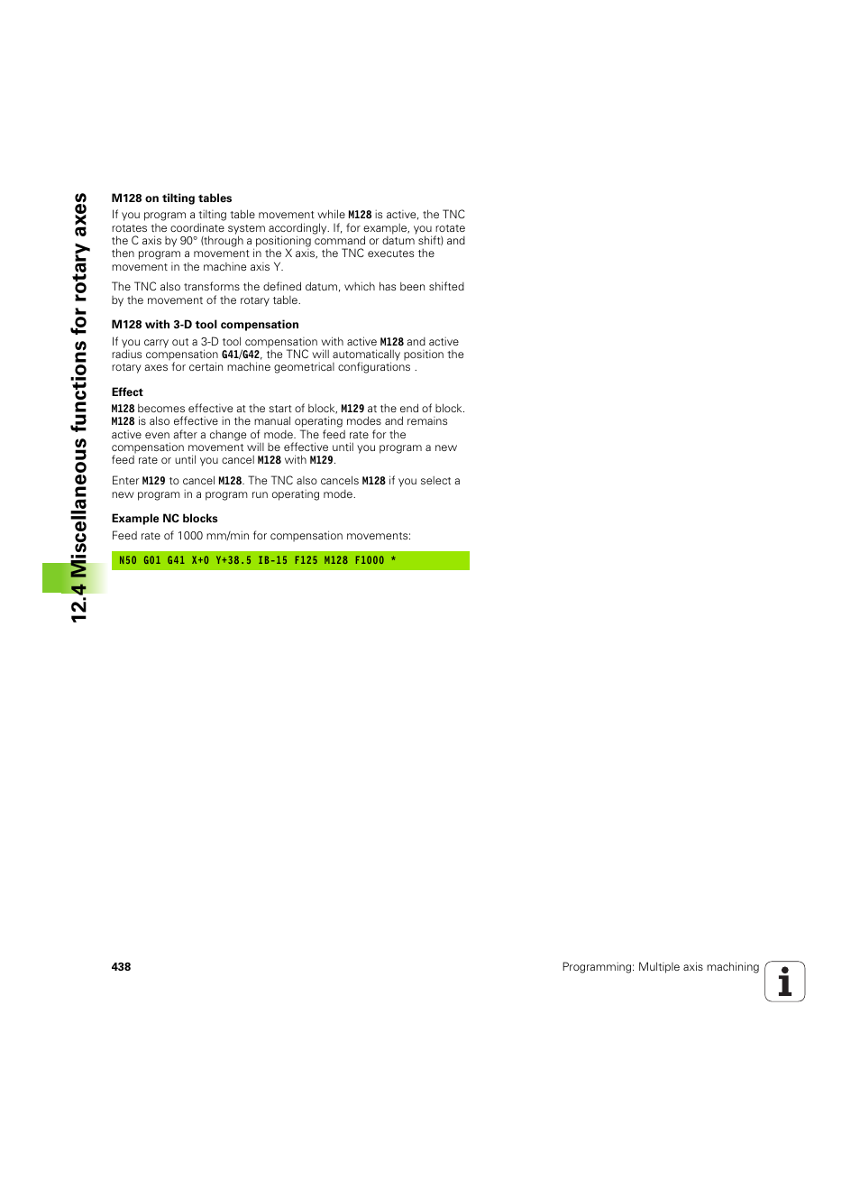 4 miscellaneous functions f or r otary ax es | HEIDENHAIN iTNC 530 (34049x-08) ISO programming User Manual | Page 438 / 654