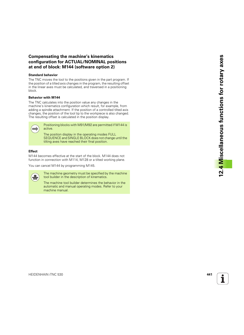 4 miscellaneous functions f or r otary ax es | HEIDENHAIN iTNC 530 (34049x-08) ISO programming User Manual | Page 441 / 654