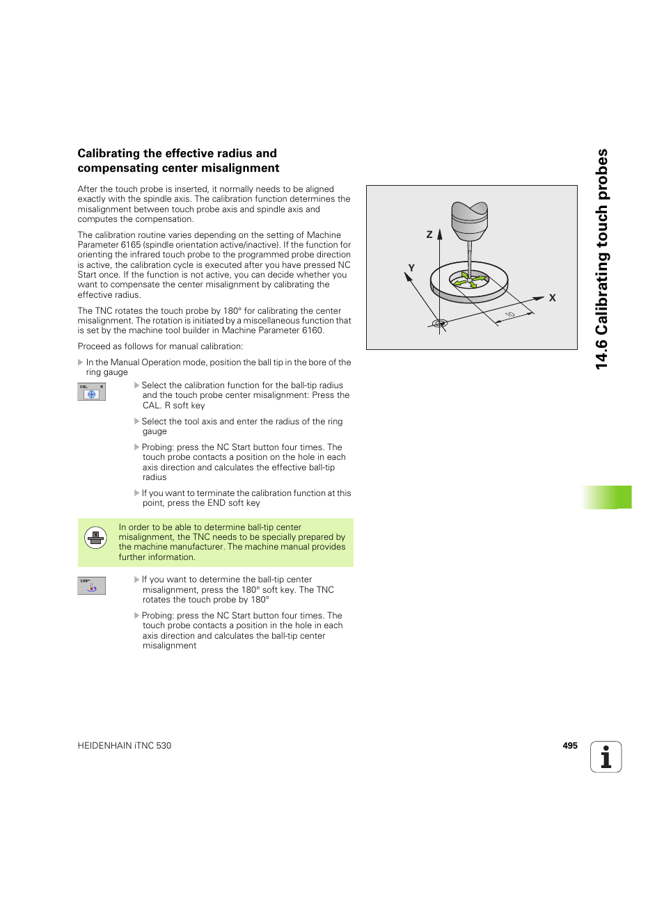 6 calibr a ting t ouc h pr obes | HEIDENHAIN iTNC 530 (34049x-08) ISO programming User Manual | Page 495 / 654