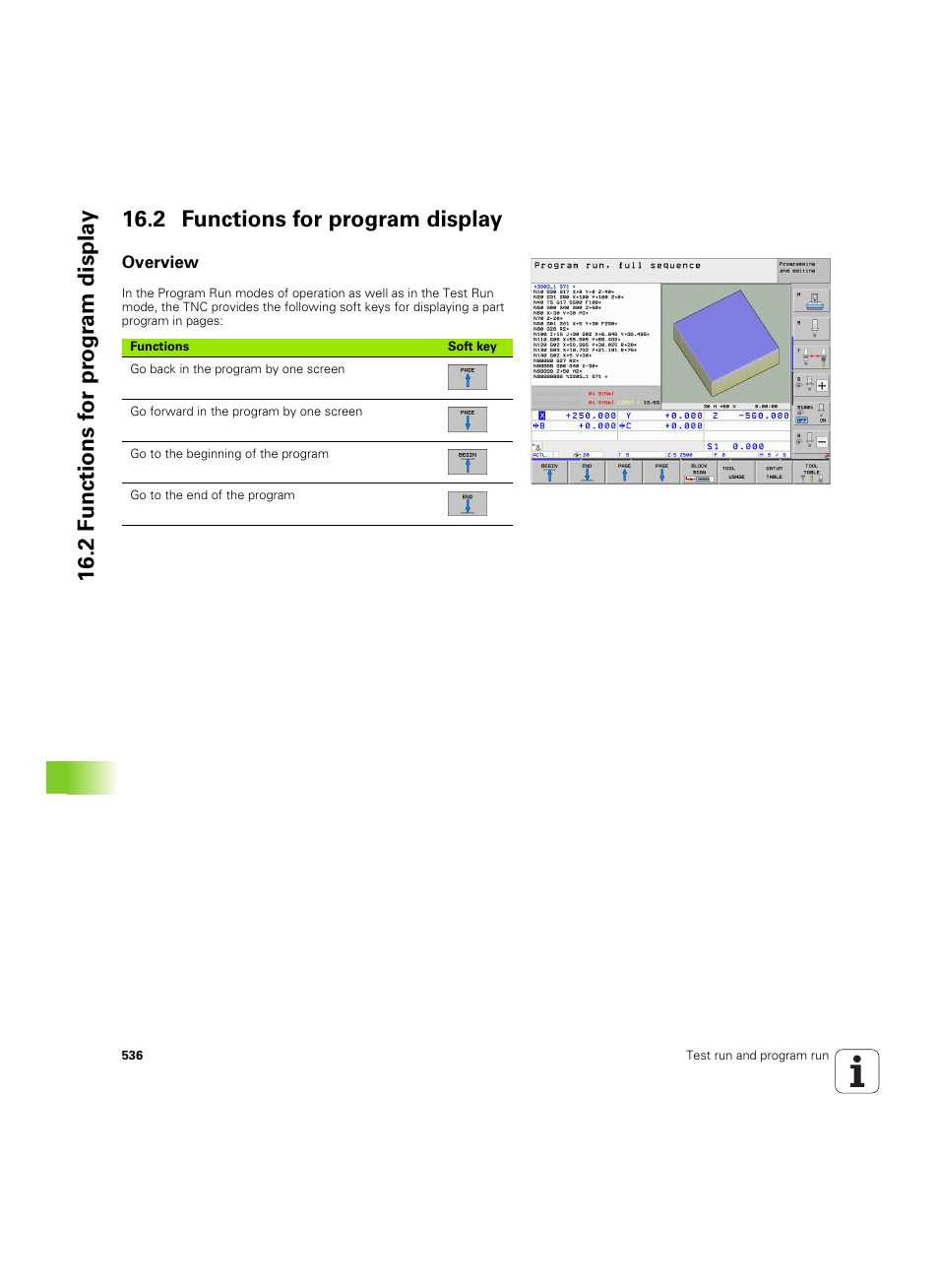 2 functions for program display, Overview | HEIDENHAIN iTNC 530 (34049x-08) ISO programming User Manual | Page 536 / 654