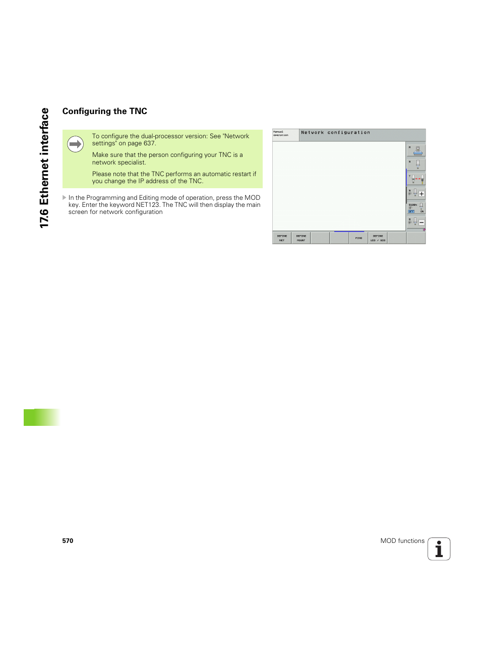 Configuring the tnc, 6 ether n et int e rf ace | HEIDENHAIN iTNC 530 (34049x-08) ISO programming User Manual | Page 570 / 654