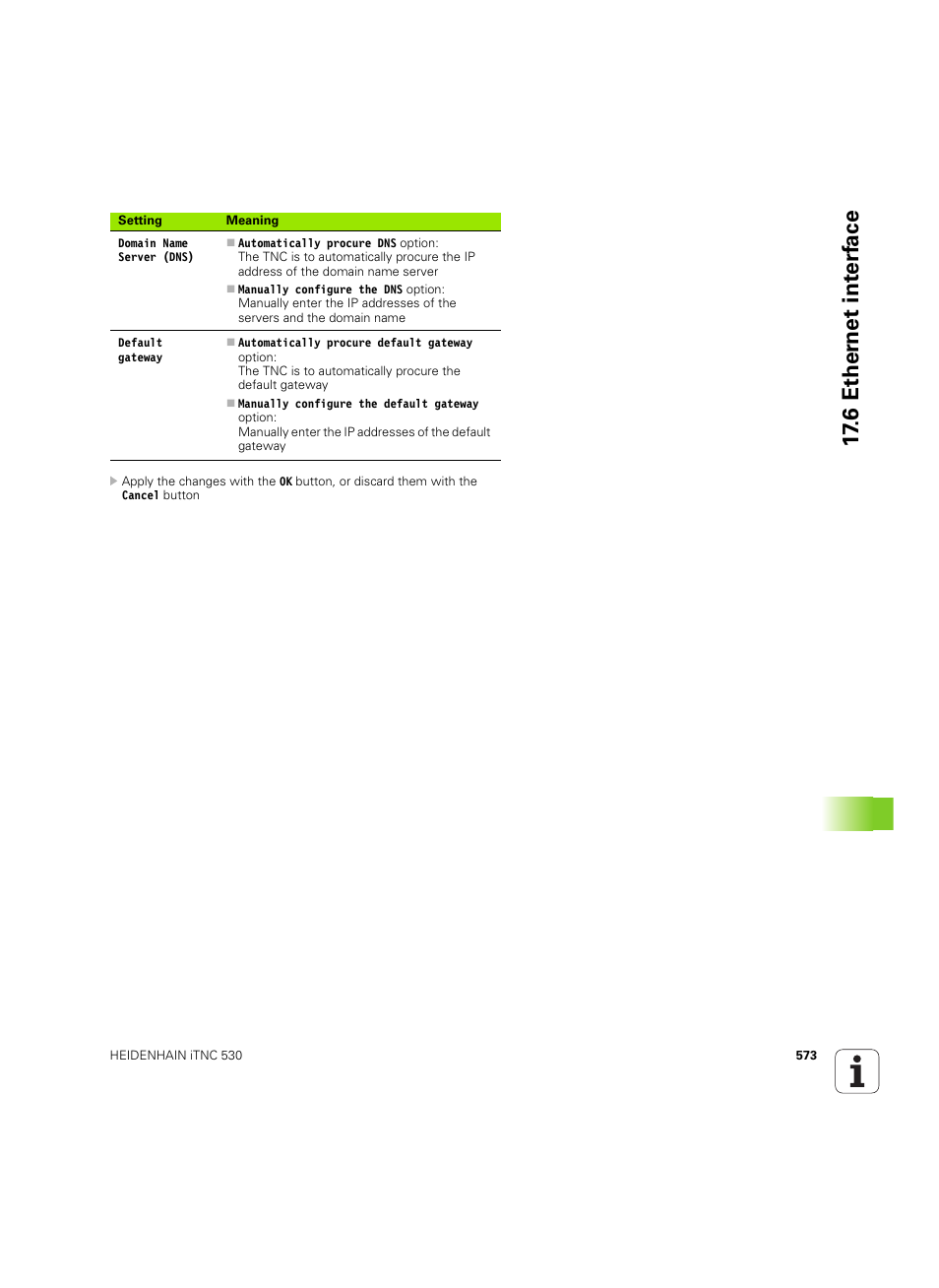 6 ether n et int e rf ace | HEIDENHAIN iTNC 530 (34049x-08) ISO programming User Manual | Page 573 / 654