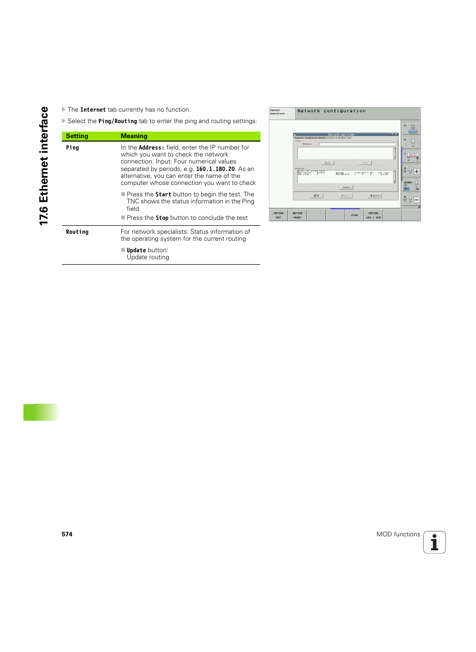 6 ether n et int e rf ace | HEIDENHAIN iTNC 530 (34049x-08) ISO programming User Manual | Page 574 / 654