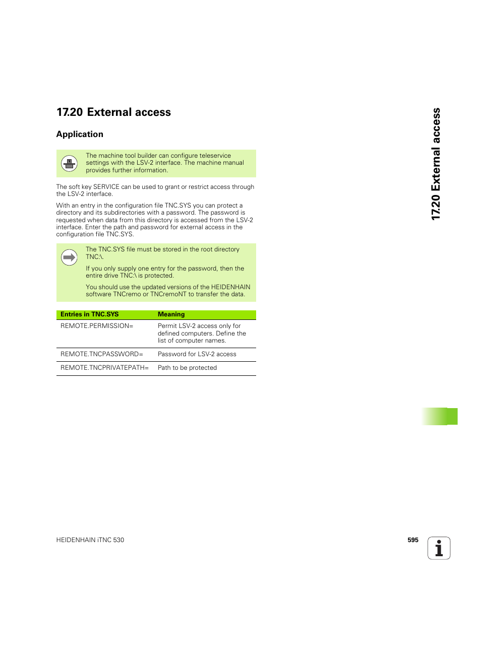 20 external access, Application | HEIDENHAIN iTNC 530 (34049x-08) ISO programming User Manual | Page 595 / 654