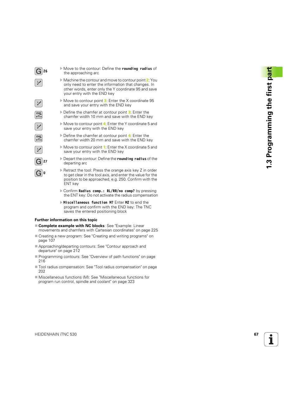 3 pr ogr amming the first par t | HEIDENHAIN iTNC 530 (34049x-08) ISO programming User Manual | Page 67 / 654