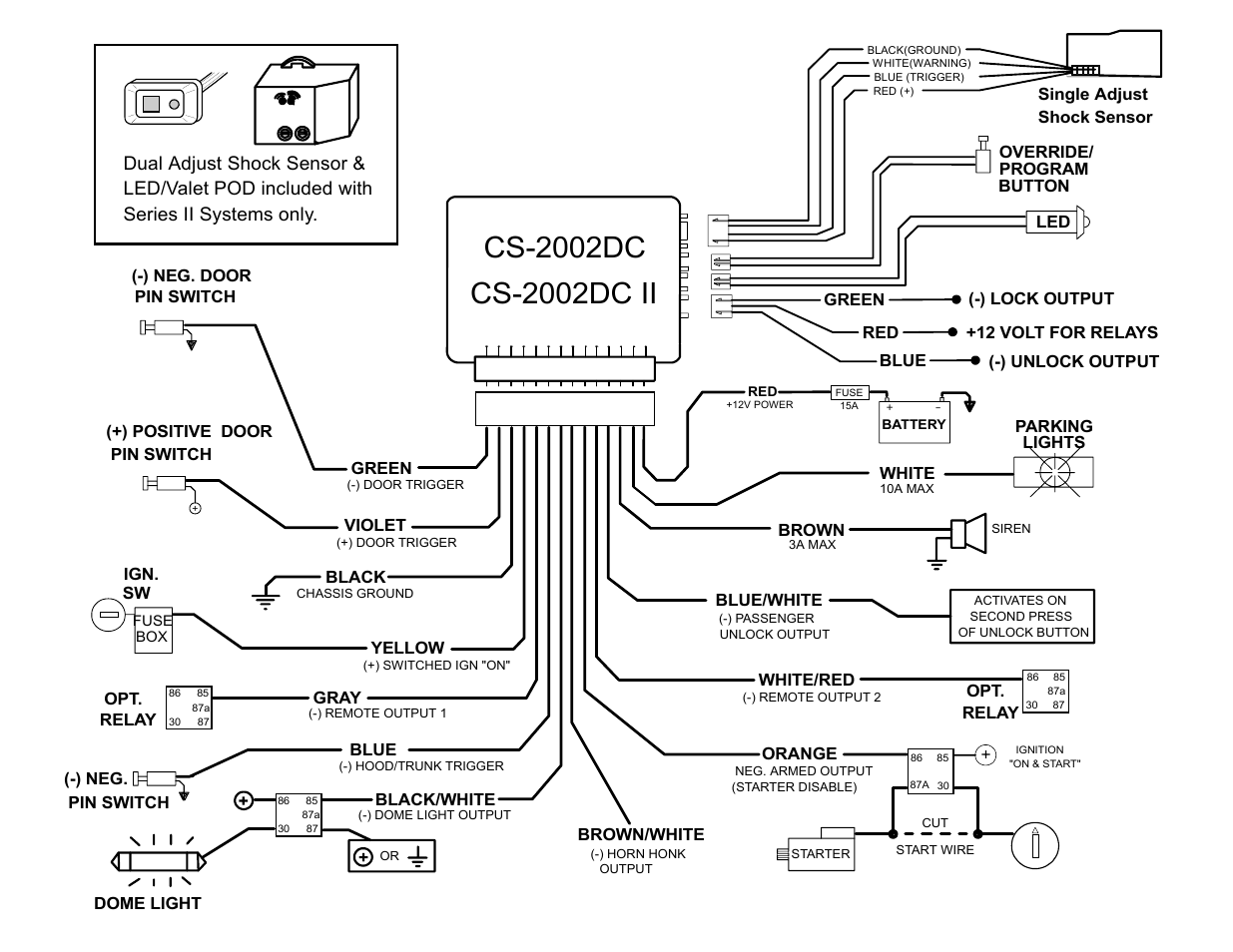 Cs-2002dc, Cs-2002dc ii | Crimestopper Security Products CS-2002DC User Manual | Page 19 / 20