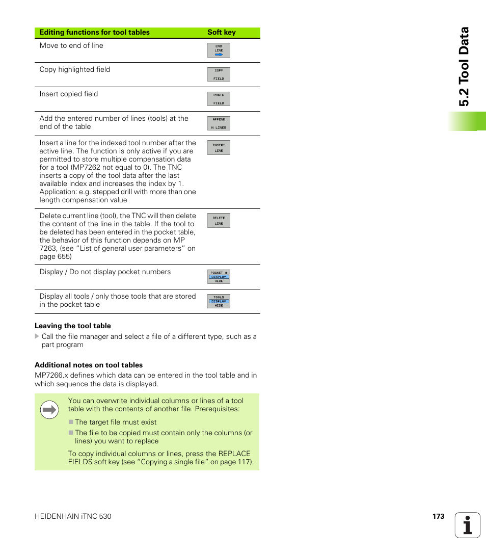 2 t ool d a ta | HEIDENHAIN iTNC 530 (606 42x-01) User Manual | Page 173 / 693