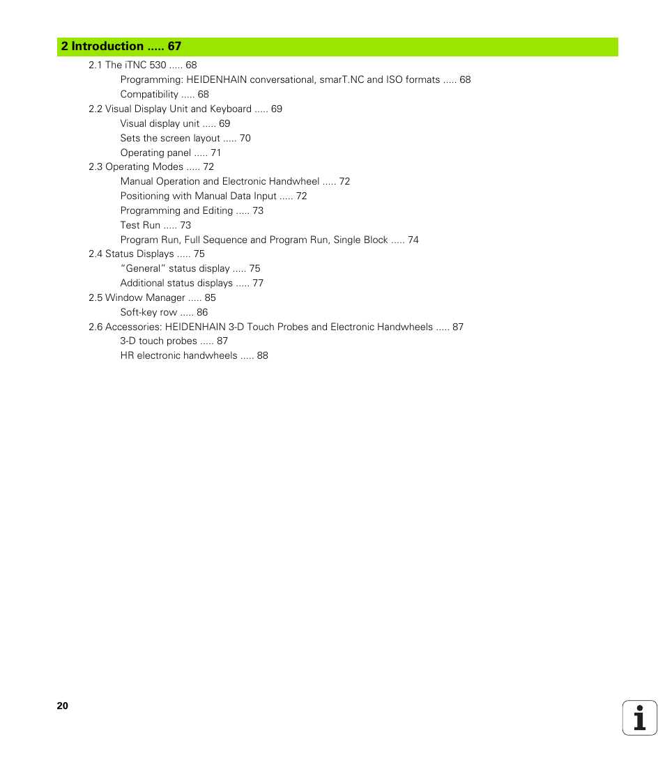 2 introduction, Introduction | HEIDENHAIN iTNC 530 (606 42x-01) User Manual | Page 20 / 693