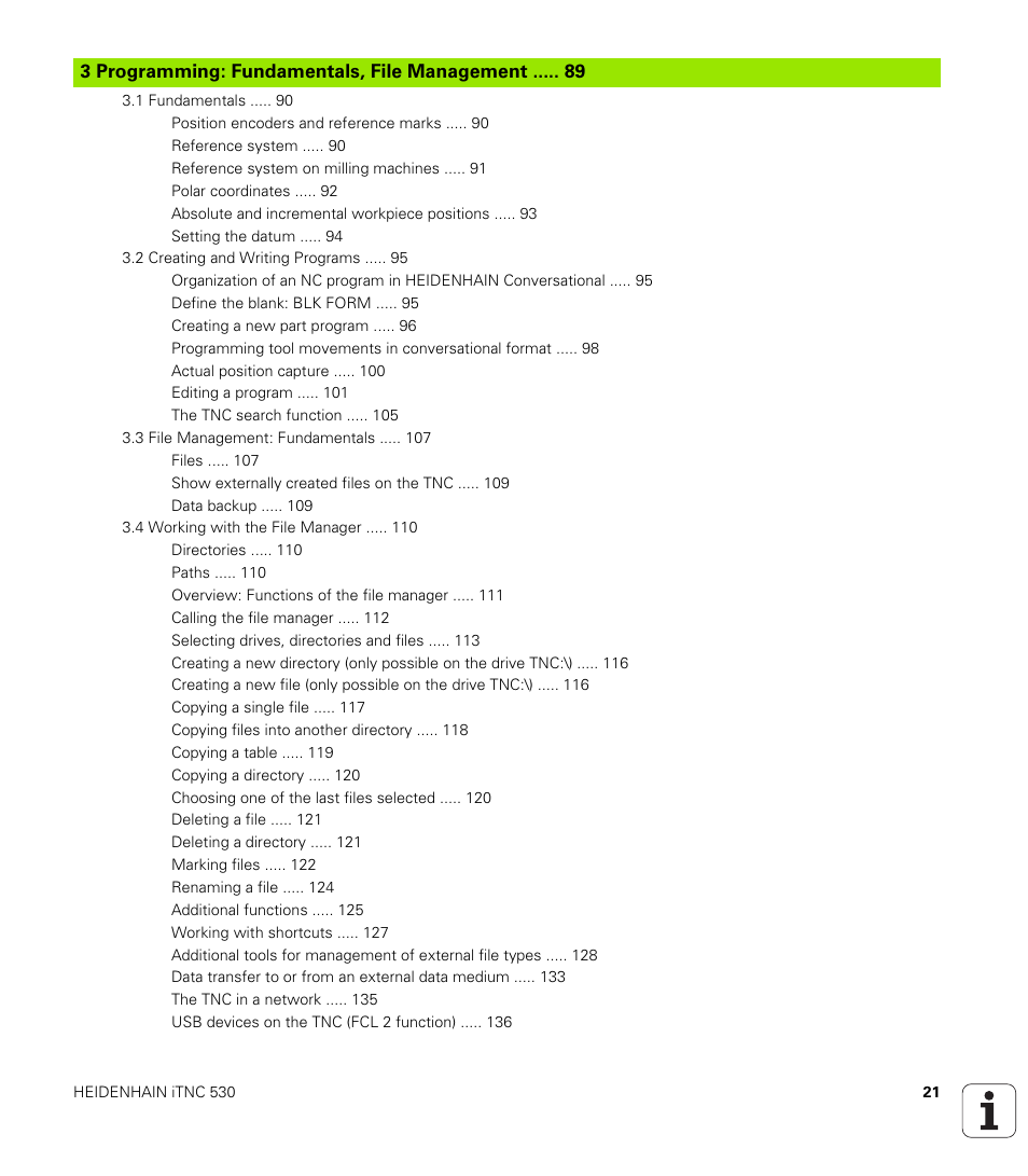 3 programming: fundamentals, file management, Programming: fundamentals, file management | HEIDENHAIN iTNC 530 (606 42x-01) User Manual | Page 21 / 693