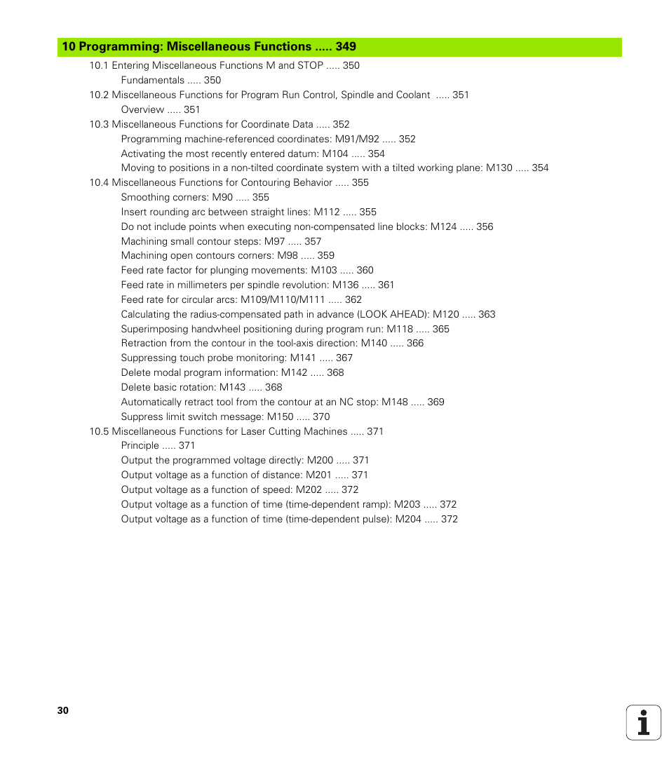 10 programming: miscellaneous functions, Programming: q parameters | HEIDENHAIN iTNC 530 (606 42x-01) User Manual | Page 30 / 693