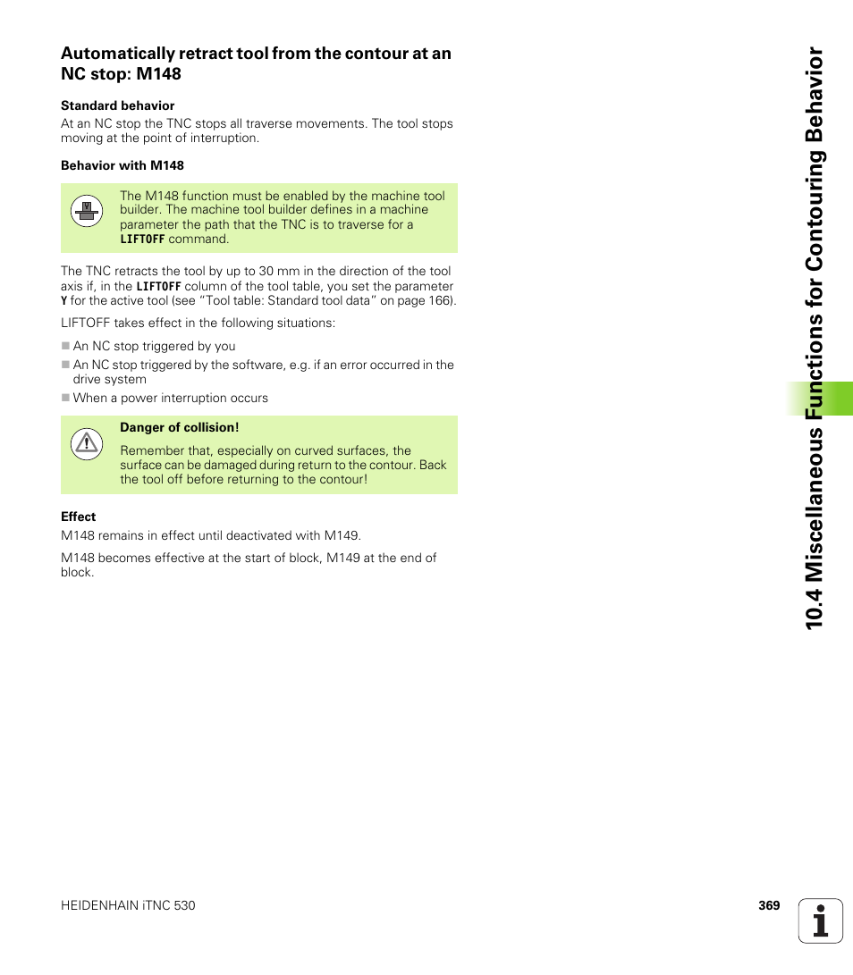 HEIDENHAIN iTNC 530 (606 42x-01) User Manual | Page 369 / 693