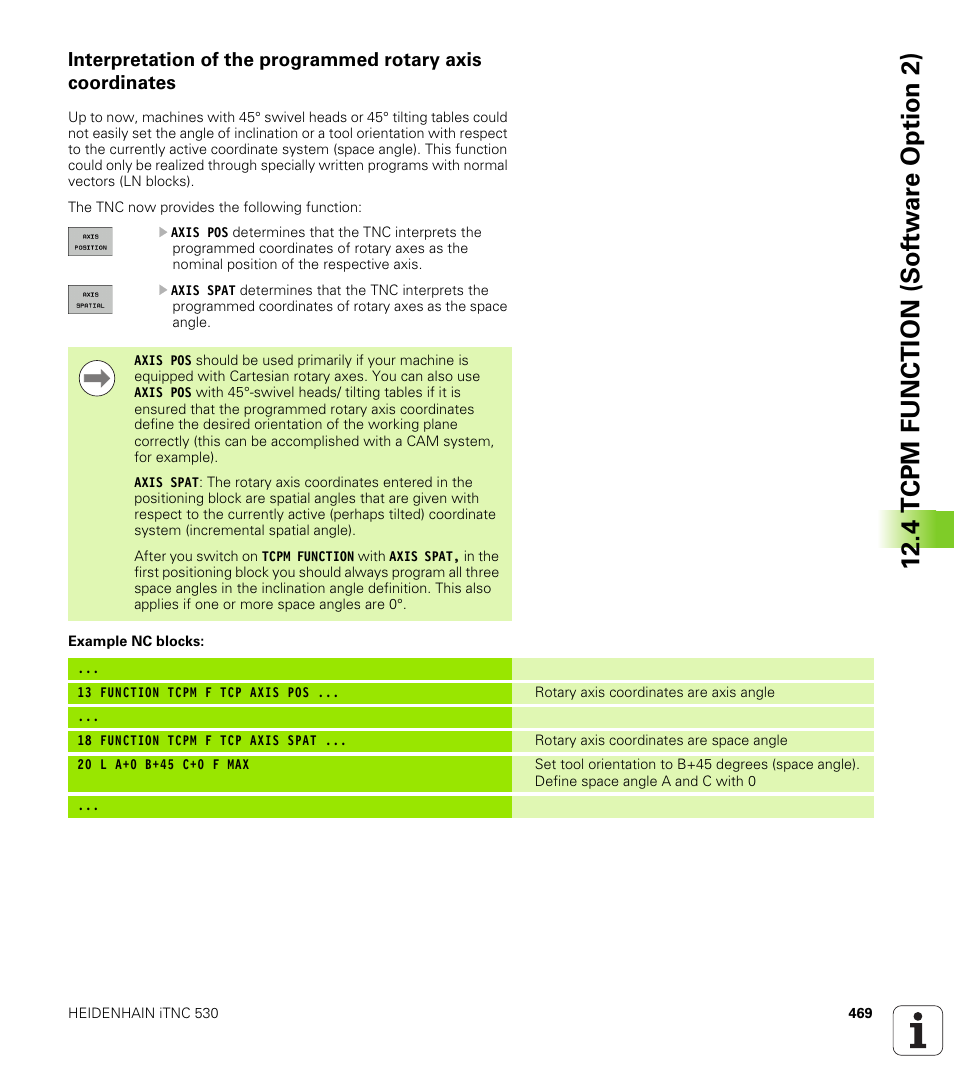 4 tcpm function (sof tw ar e o ption 2) | HEIDENHAIN iTNC 530 (606 42x-01) User Manual | Page 469 / 693