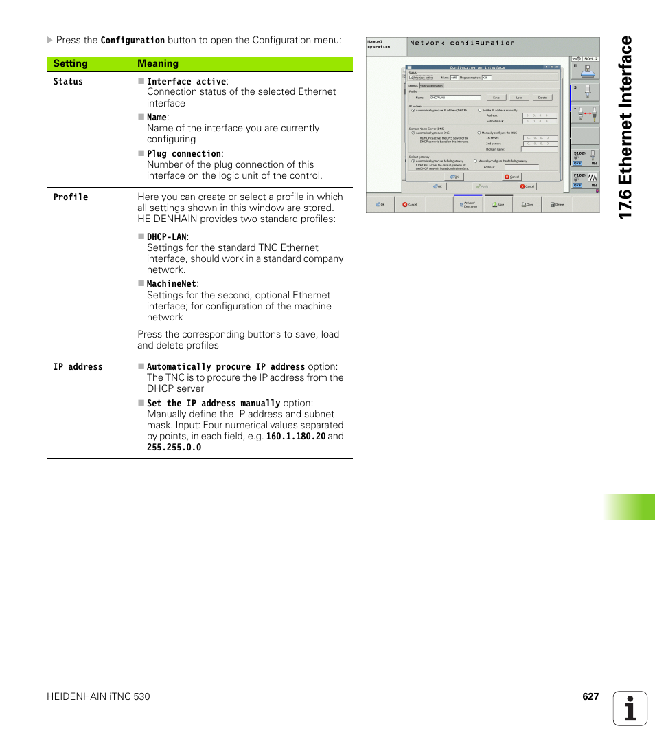 6 ether n et int e rf ace | HEIDENHAIN iTNC 530 (606 42x-01) User Manual | Page 627 / 693