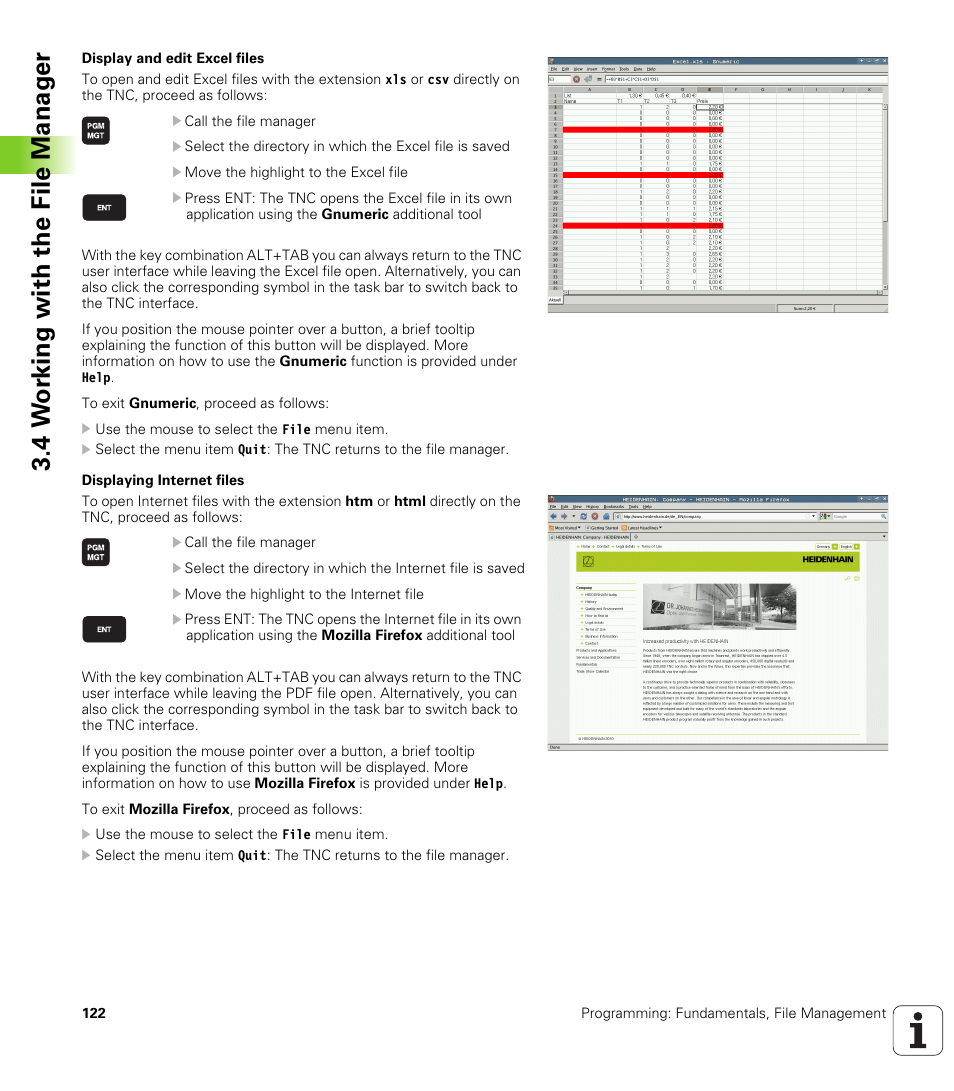 4 w o rk ing with the file manag e r | HEIDENHAIN iTNC 530 (606 42x-01) ISO programming User Manual | Page 122 / 618