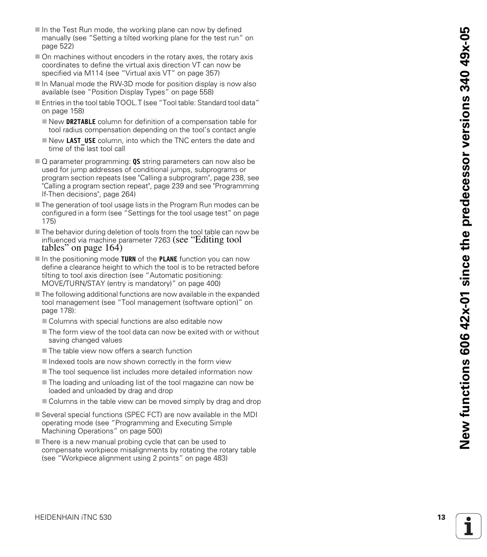 HEIDENHAIN iTNC 530 (606 42x-01) ISO programming User Manual | Page 13 / 618