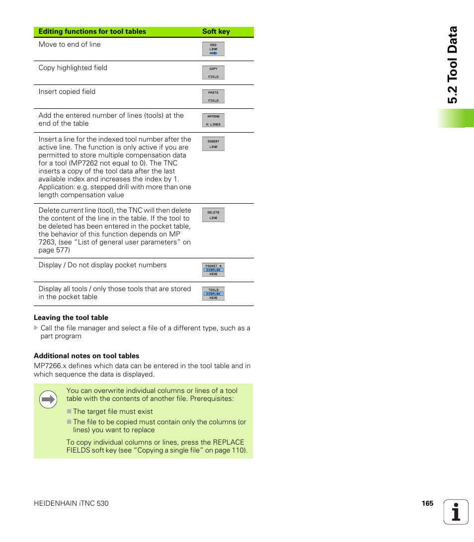 2 t ool d a ta | HEIDENHAIN iTNC 530 (606 42x-01) ISO programming User Manual | Page 165 / 618
