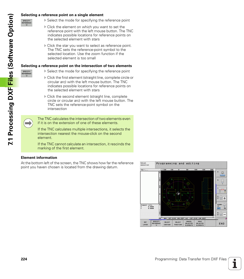 1 pr ocessing dxf files (sof tw ar e option) | HEIDENHAIN iTNC 530 (606 42x-01) ISO programming User Manual | Page 224 / 618
