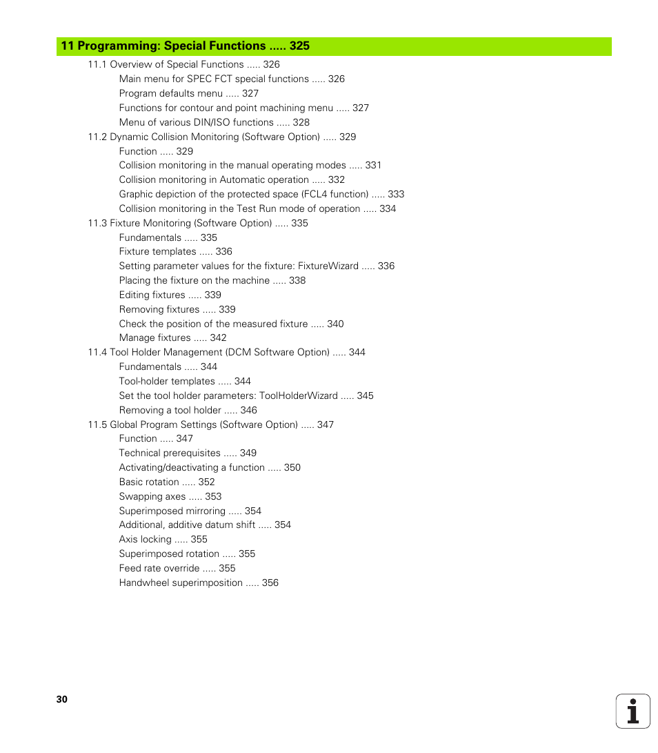 11 programming: special functions, Programming: miscellaneous functions | HEIDENHAIN iTNC 530 (606 42x-01) ISO programming User Manual | Page 30 / 618