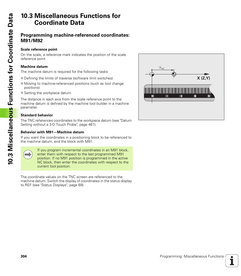3 miscellaneous functions for coordinate data | HEIDENHAIN iTNC 530 (606 42x-01) ISO programming User Manual | Page 304 / 618