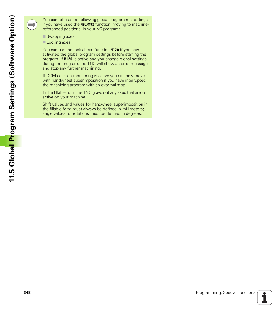 5 global pr ogr a m set tings (sof tw ar e option) | HEIDENHAIN iTNC 530 (606 42x-01) ISO programming User Manual | Page 348 / 618