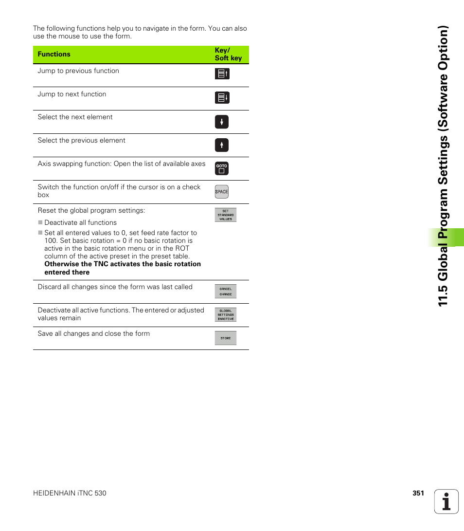 5 global pr ogr a m set tings (sof tw ar e option) | HEIDENHAIN iTNC 530 (606 42x-01) ISO programming User Manual | Page 351 / 618