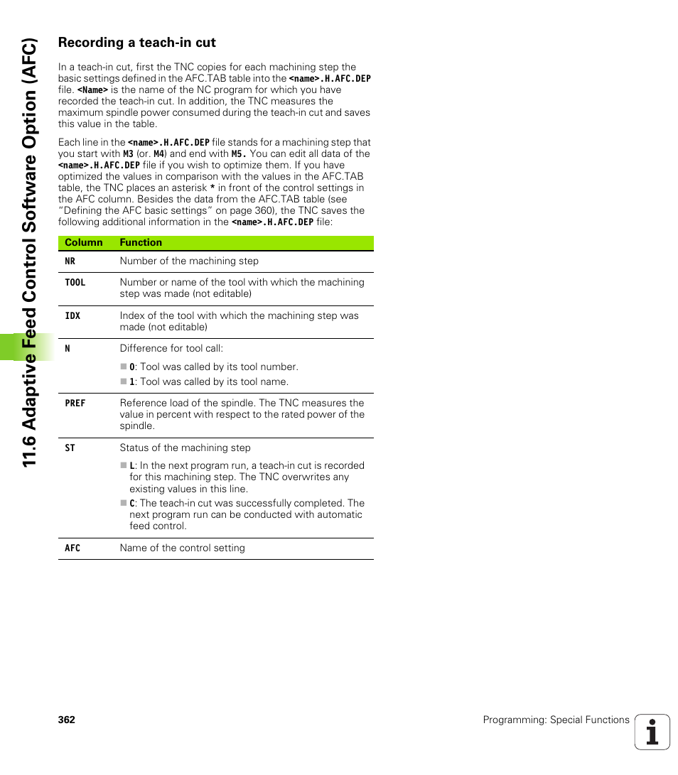 Recording a teach-in cut | HEIDENHAIN iTNC 530 (606 42x-01) ISO programming User Manual | Page 362 / 618