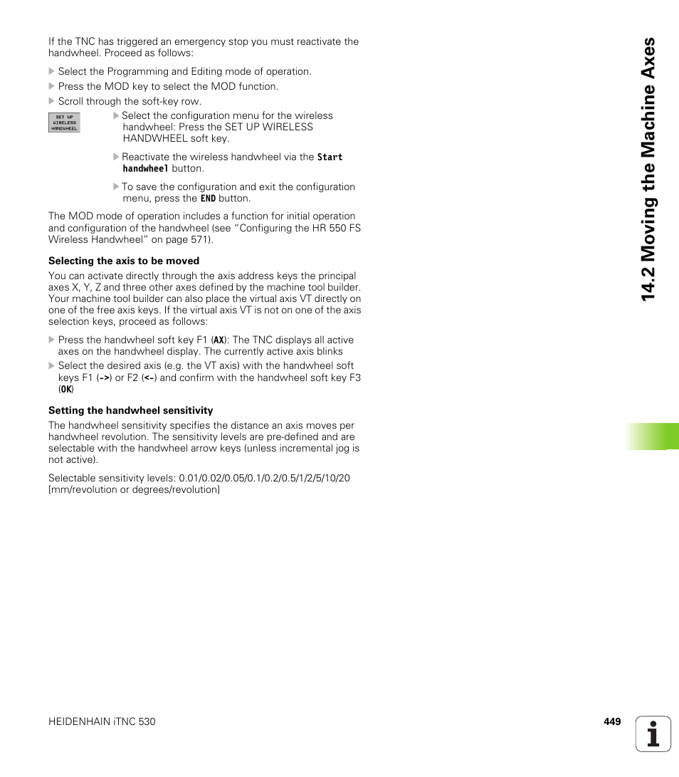 2 mo ving the mac h ine ax es | HEIDENHAIN iTNC 530 (606 42x-01) ISO programming User Manual | Page 449 / 618
