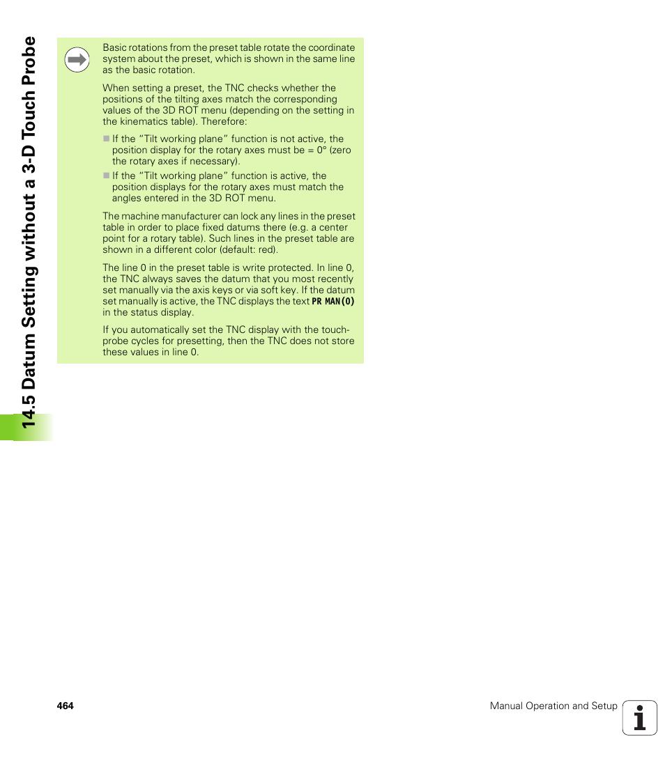 5 d a tu m set ting without a 3-d t o uc h pr obe | HEIDENHAIN iTNC 530 (606 42x-01) ISO programming User Manual | Page 464 / 618