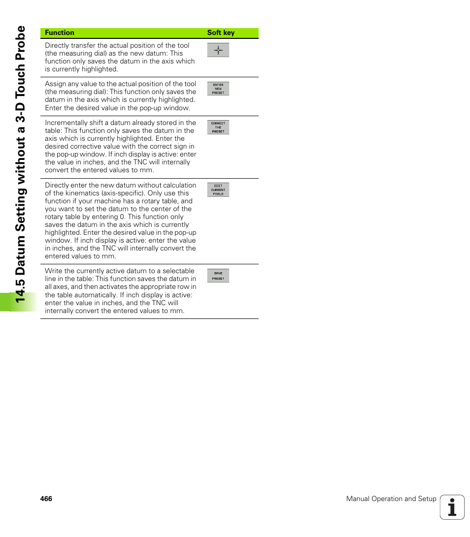 5 d a tu m set ting without a 3-d t o uc h pr obe | HEIDENHAIN iTNC 530 (606 42x-01) ISO programming User Manual | Page 466 / 618