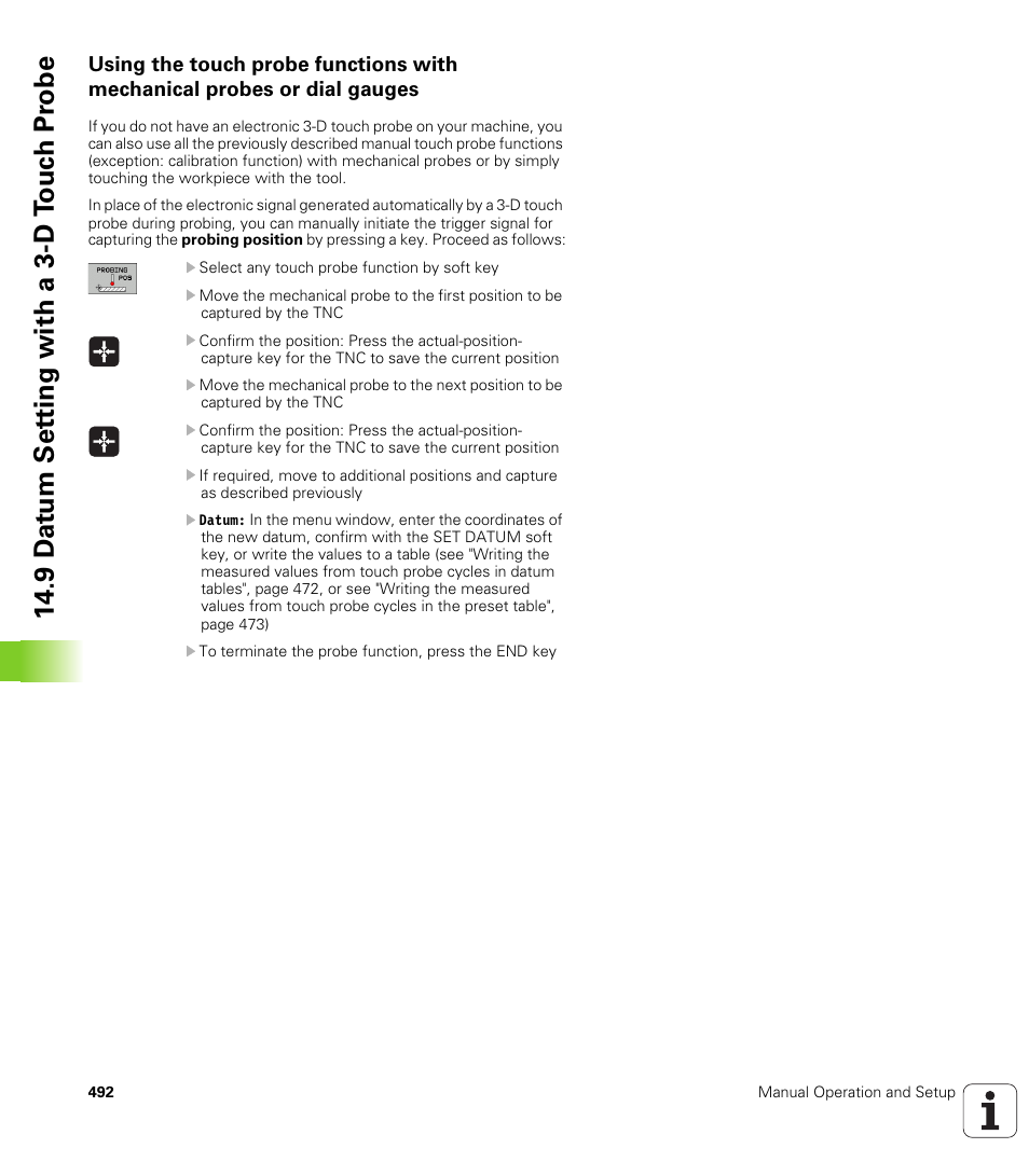 9 d a tu m set ting with a 3-d t o uc h pr obe | HEIDENHAIN iTNC 530 (606 42x-01) ISO programming User Manual | Page 492 / 618