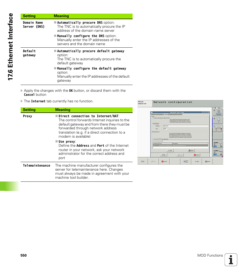 6 ether n et int e rf ace | HEIDENHAIN iTNC 530 (606 42x-01) ISO programming User Manual | Page 550 / 618