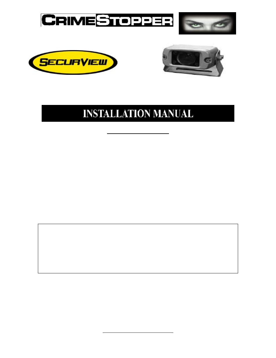 Crimestopper Security Products SV-6600 I/R User Manual | 6 pages