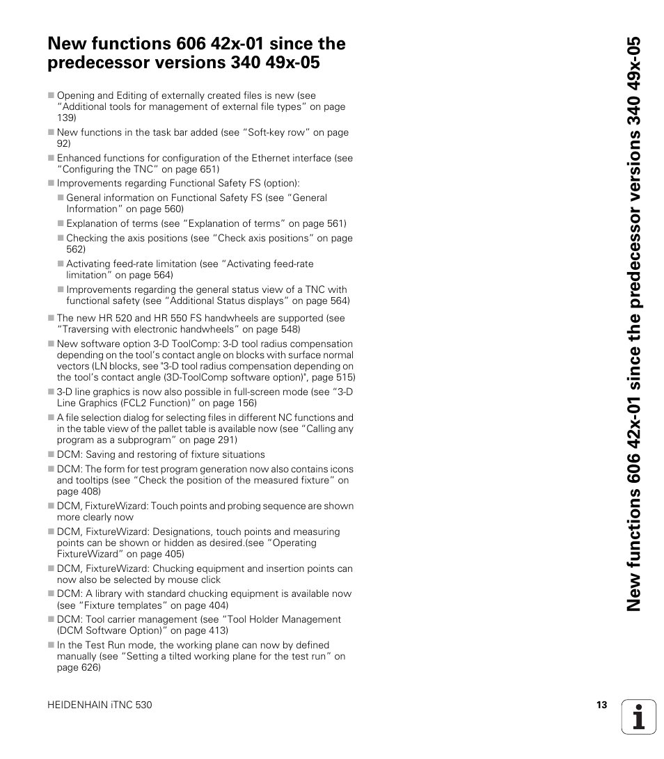 HEIDENHAIN iTNC 530 (606 42x-02) User Manual | Page 13 / 725